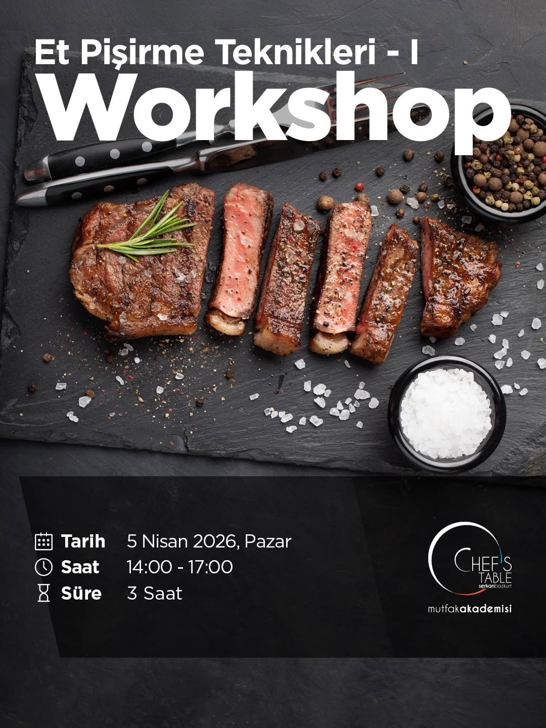 📣 Nisan Workshop’ları İçin Biletini Al!🎫 Bilet İçin: chefstable.com.tr📍 Maslak / İstanbul🥰 Workshop katılımcılarımıza önlük ve kep hediye edilmektedir.#chefstablemutfakakademisi #workshop@biletinial
