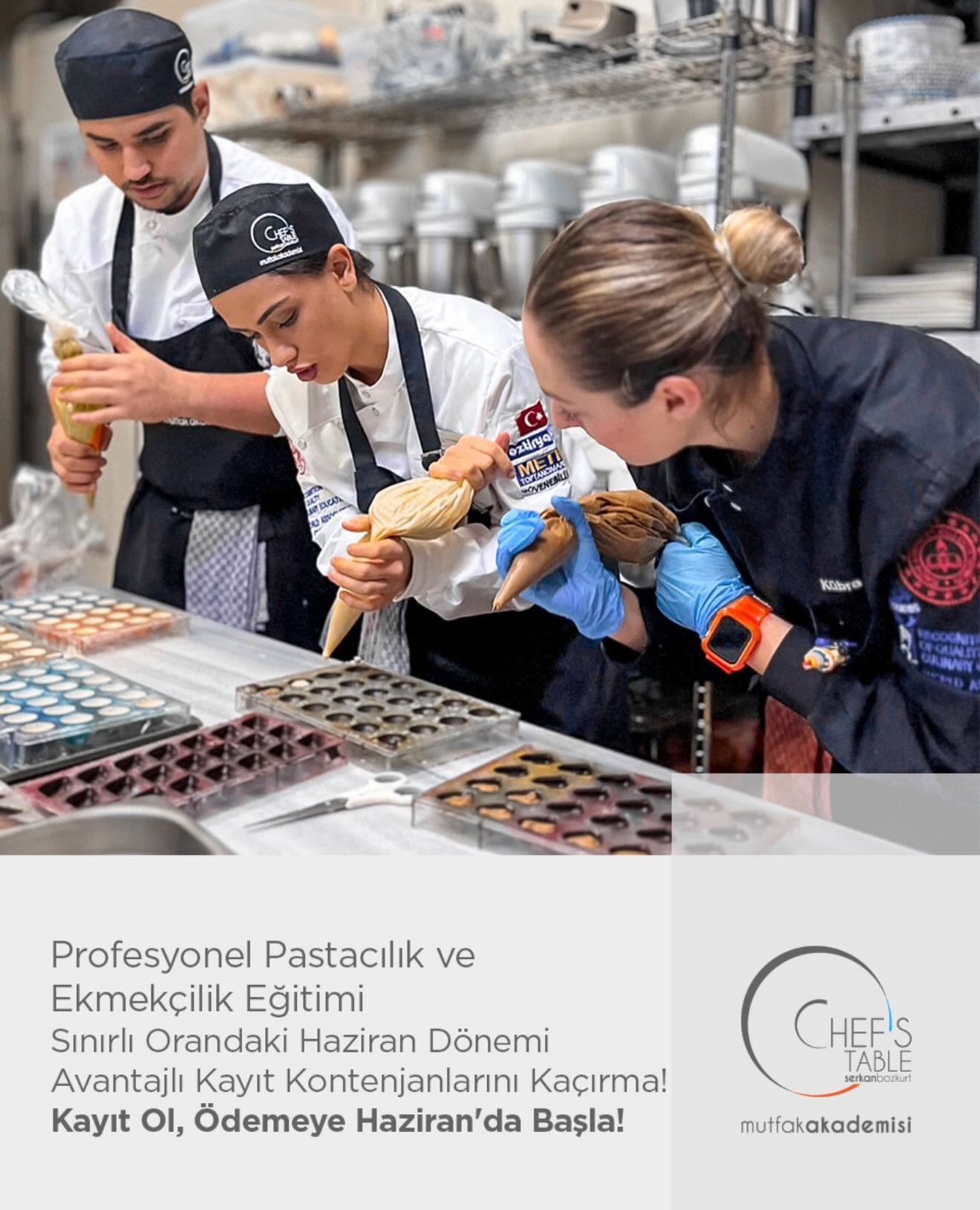 ⚠️ Avantajlı Kayıt Kontenjanları!

Tüm dünyada geçerliliği olan WACS (Dünya Şefler Birliği) diploması ile uluslararası işletmelerin kapısını aralayacaksın. Chef’s Table Mutfak Akademisi’nin profesyonel eğitimleri hayalindeki kariyerin anahtarı.

Profesyonel Pastacılık ve Ekmekçilik Eğitimi
Sınırlı Orandaki Haziran Dönemi Avantajlı Kayıt Kontenjanlarını Kaçırma!
Kayıt Ol, Ödemeye Haziran’da Başla!

☎️ 0212 258 8884
🔗 chefstable.com.tr
📍 Maslak / İstanbul

#chefstablemutfakakademisi #profesyoneleğitimler #wacs #amforht